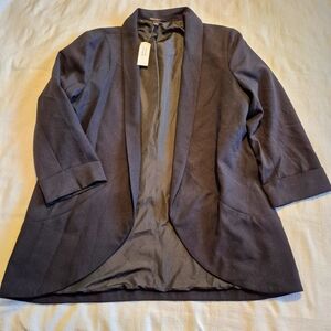 Banana Republic Factory women's size 14 black blazer, folded 3/4 sleeve, NWT